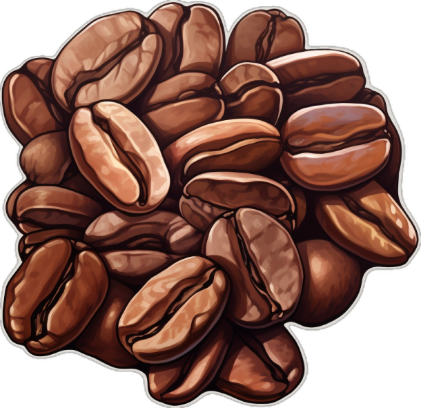a pile of coffee beans