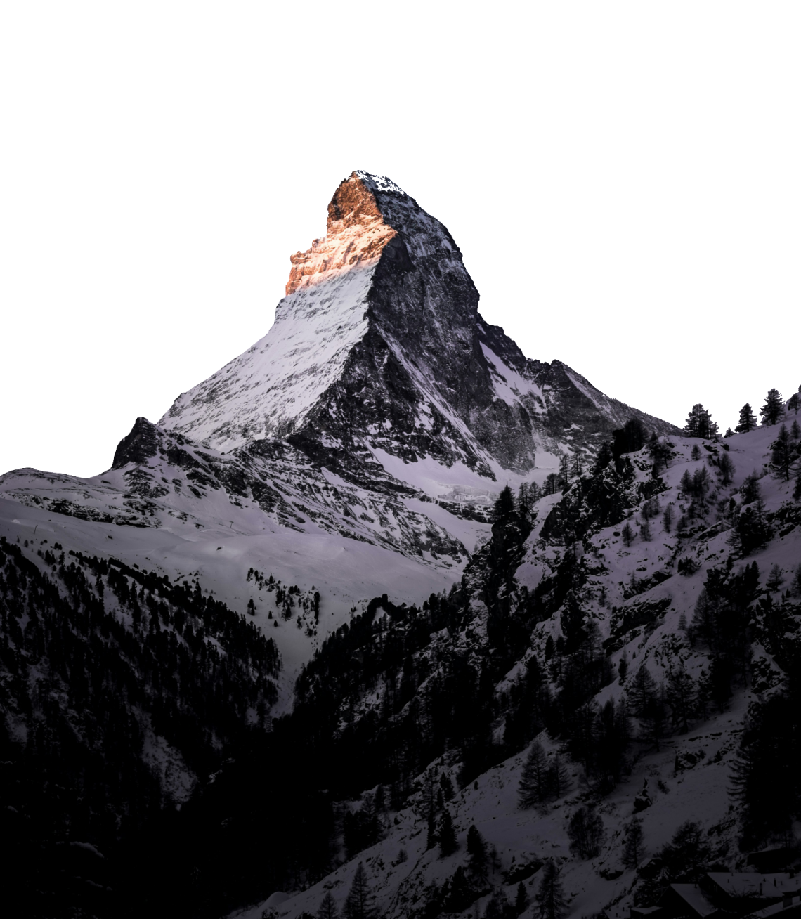 a snow covered mountain