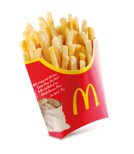 french fries in a red box