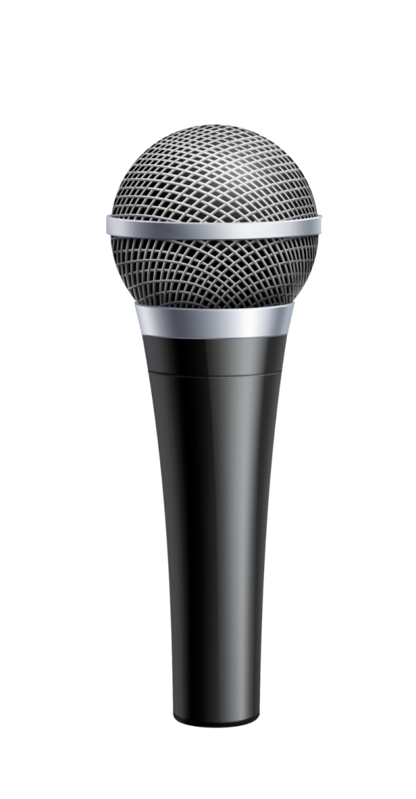 a microphone on a white background