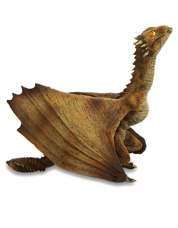 a toy dragon sitting on its back