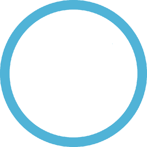 a blue circle on a white background