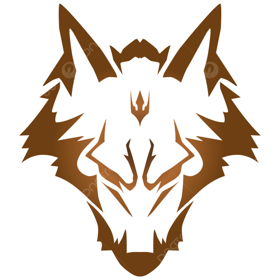 an image of a brown wolf's head