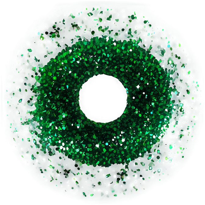 a wreath made out of green and white cons