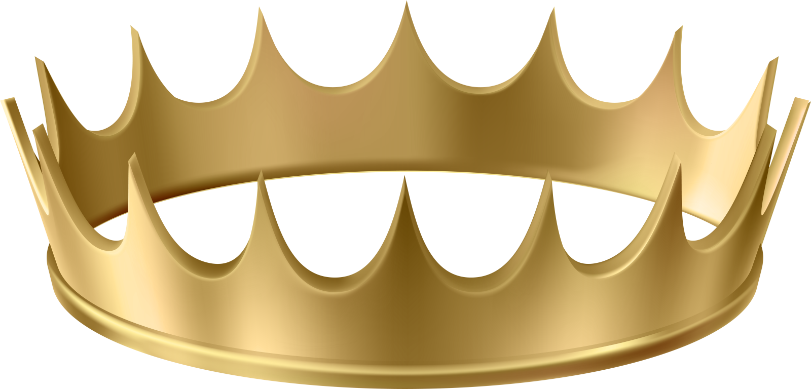 a gold crown on a white background