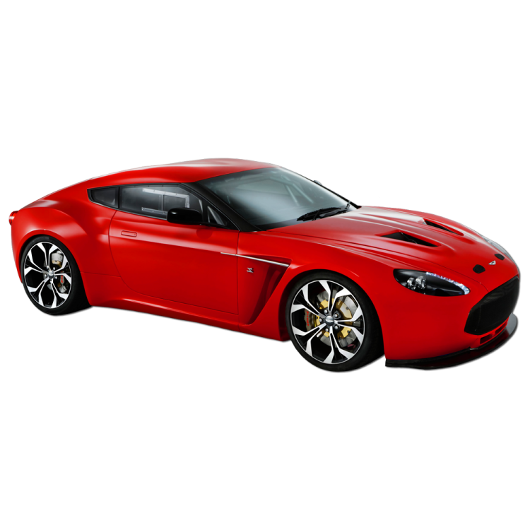 a red car on a white background