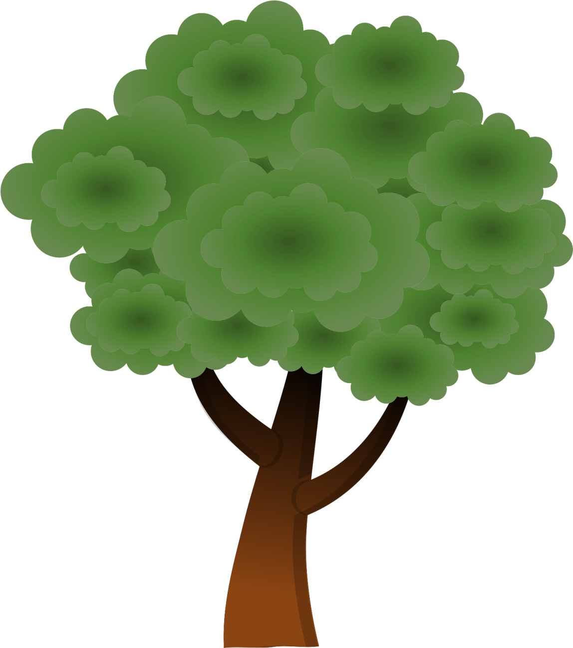 a tree with green leaves