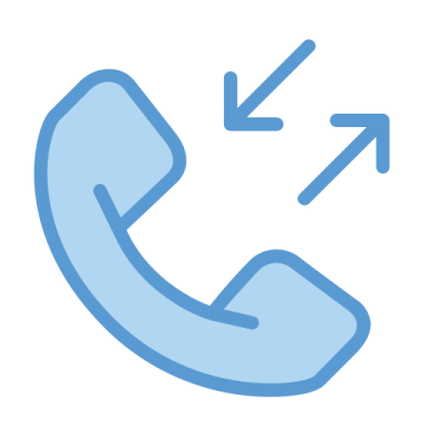 a phone icon with an arrow pointing up