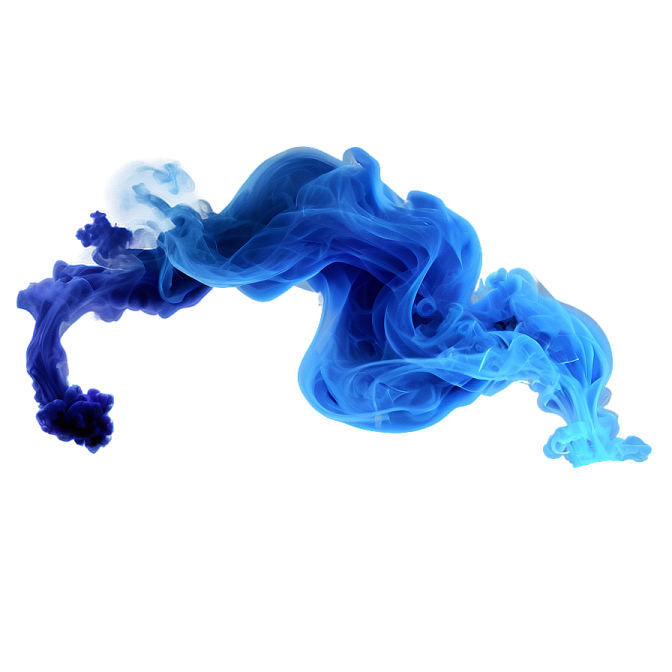 blue smoke on a white background