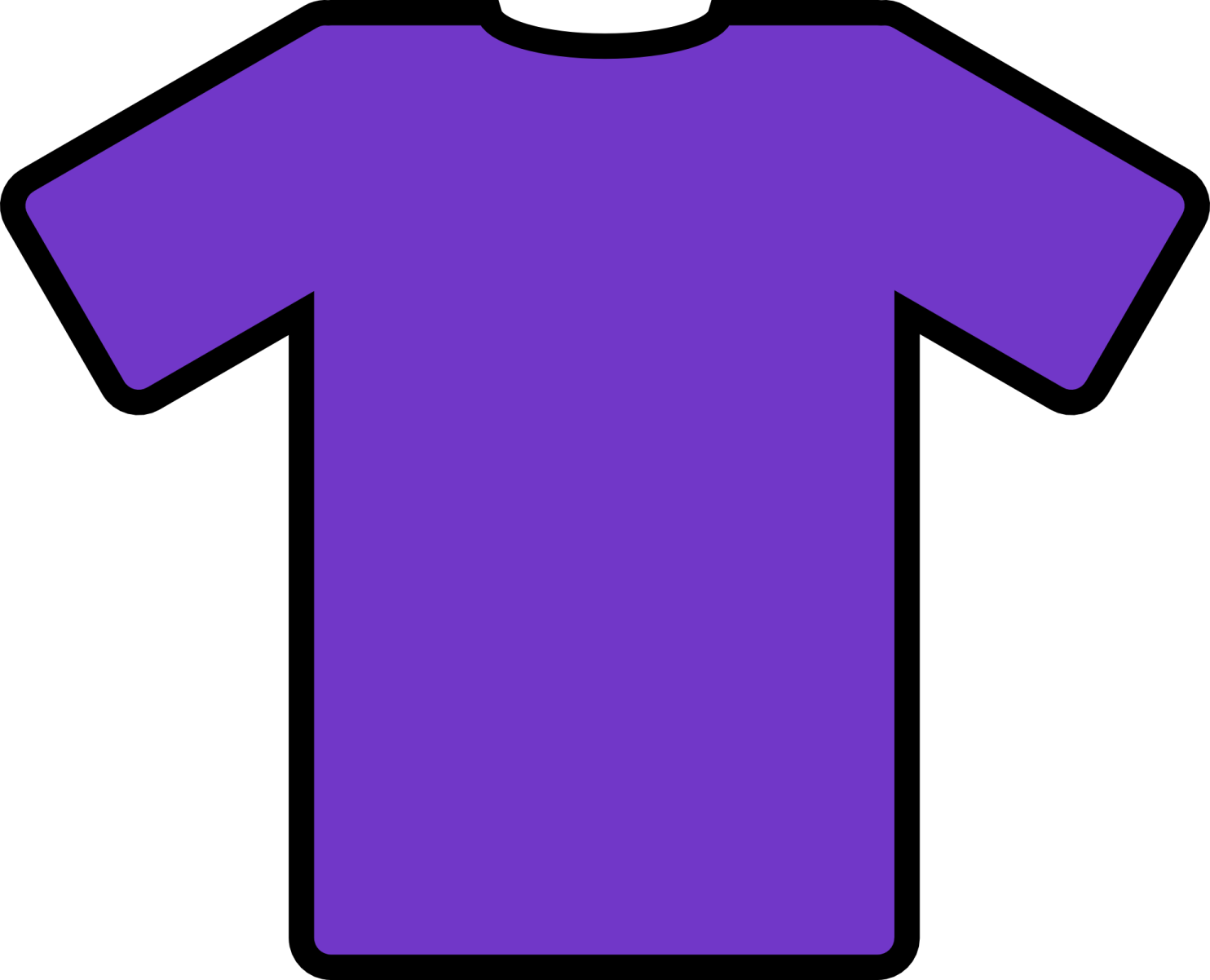 a purple t - shirt