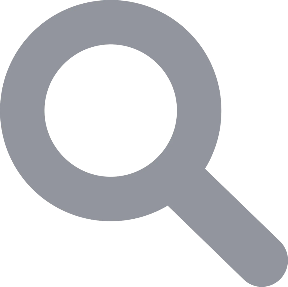 a magnized icon with a white background