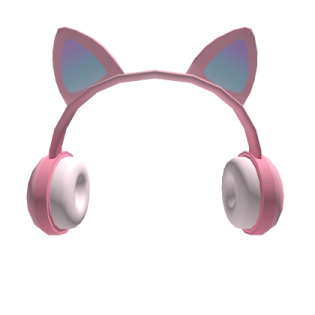 a pair of pink cat ears on a white background