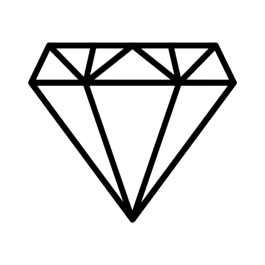 a black and white diamond icon