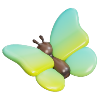 a green and brown butterfly
