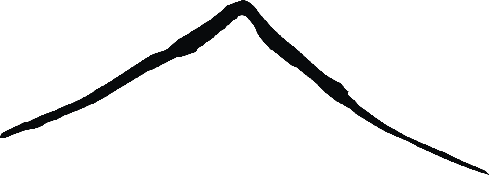 a black and white silhouette of a mountain