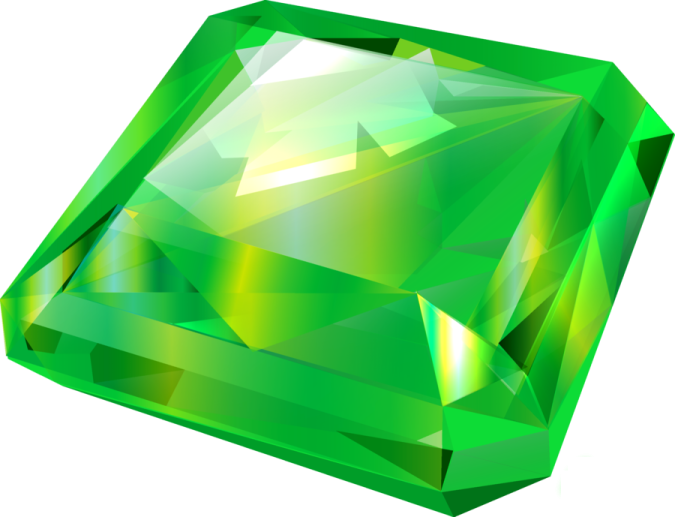 a green diamond on white background