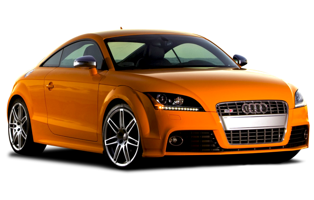 an orange audi tt sports car