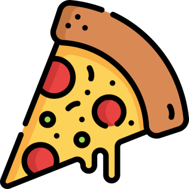 a slice of pizza on a white background