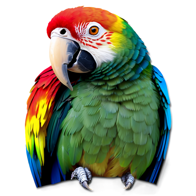 a colorful parrot sitting on a white surface