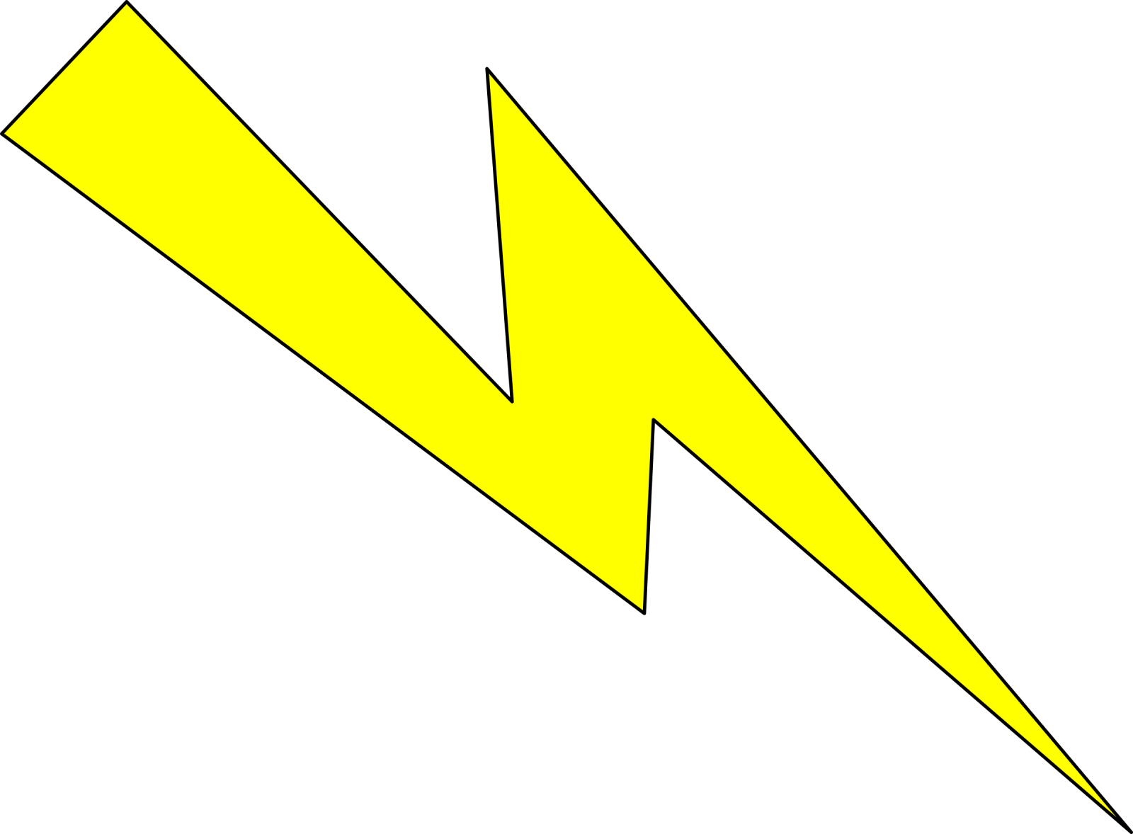 a yellow lightning bolt