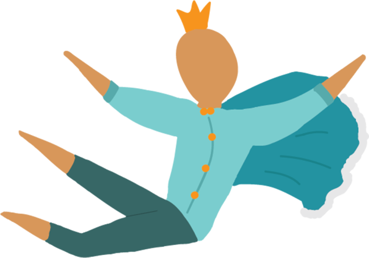 a person is flying in the air with their arms out