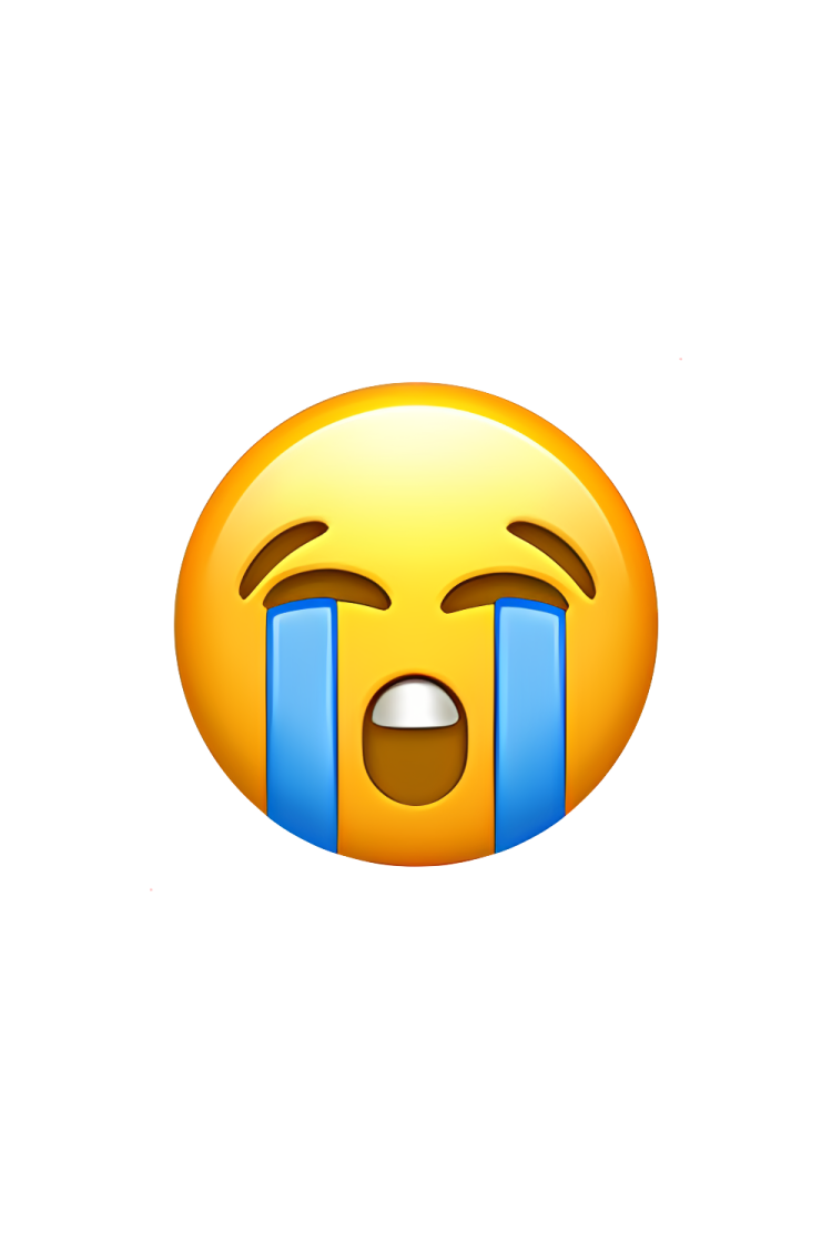 a smiley face with an open mouth