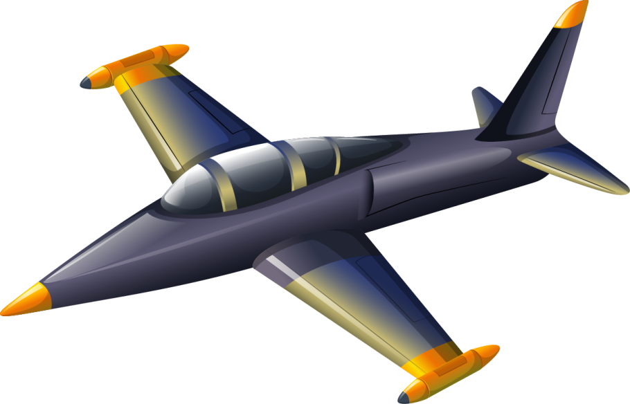 a cartoon airplane flying in the sky