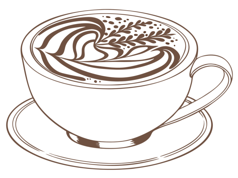 a cup of coffee on a saucer