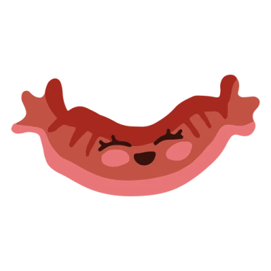 an illustration of a red tongue