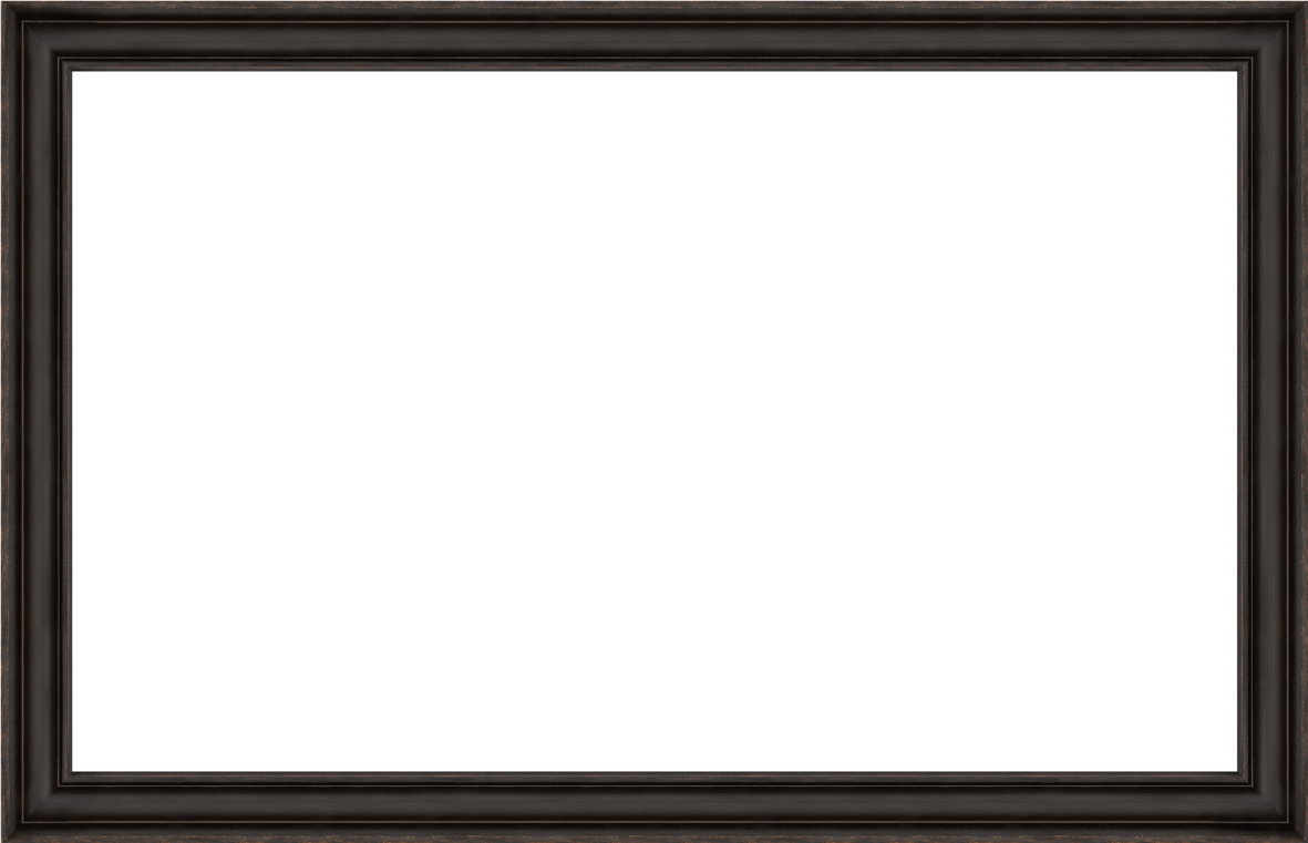 an empty picture frame on a white background