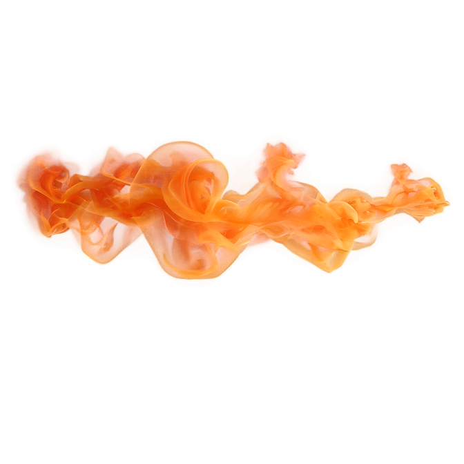 a group of orange smokes on a white background