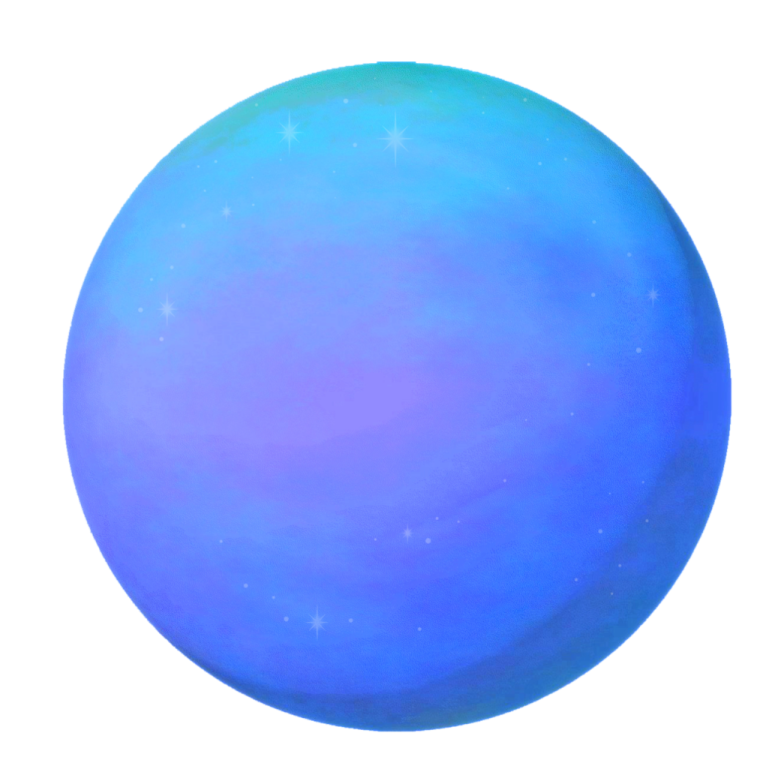 a blue planet with stars in the sky