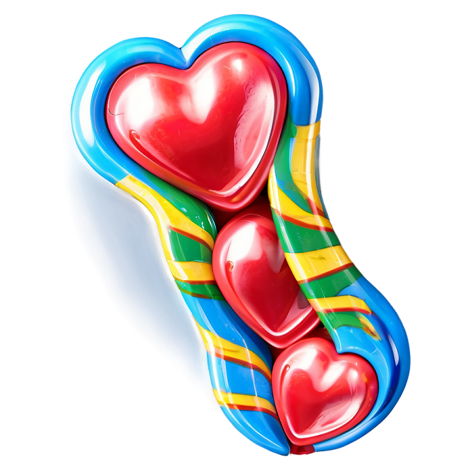 a heart shaped inflatable on a white background