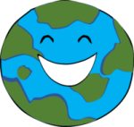 a smiling earth with a smile on it