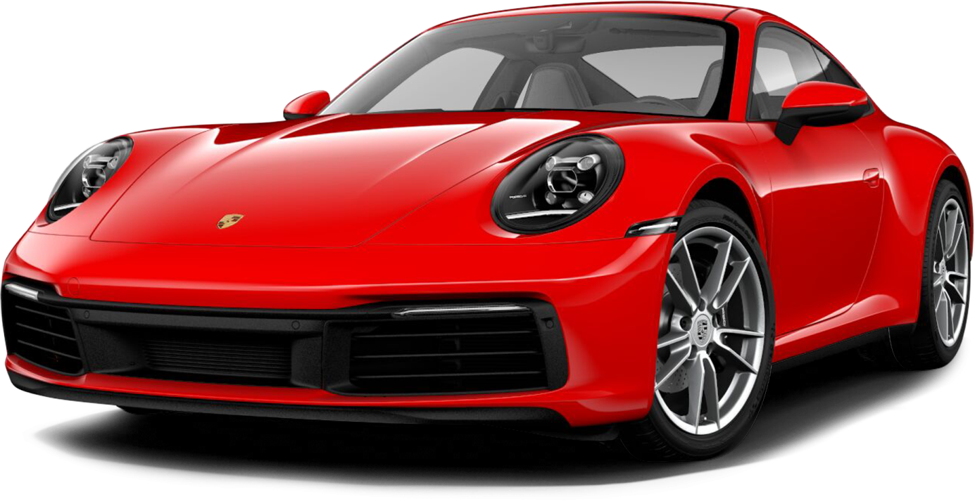 a red sports car on a white background