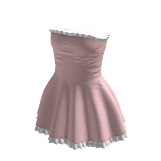 a pink dress on a white background