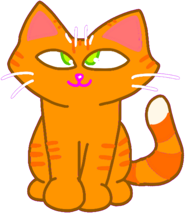 an orange cat with green eyes