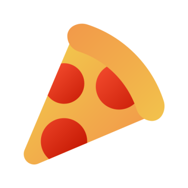 a slice of pizza on a white background