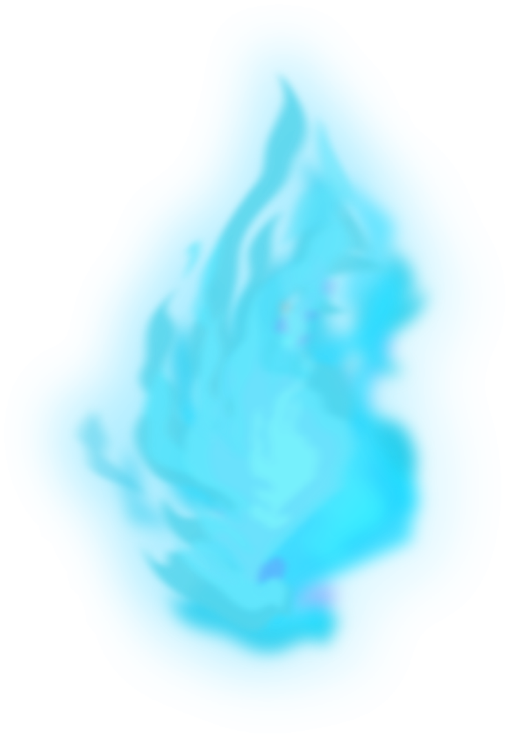 a blue water drop on a white background