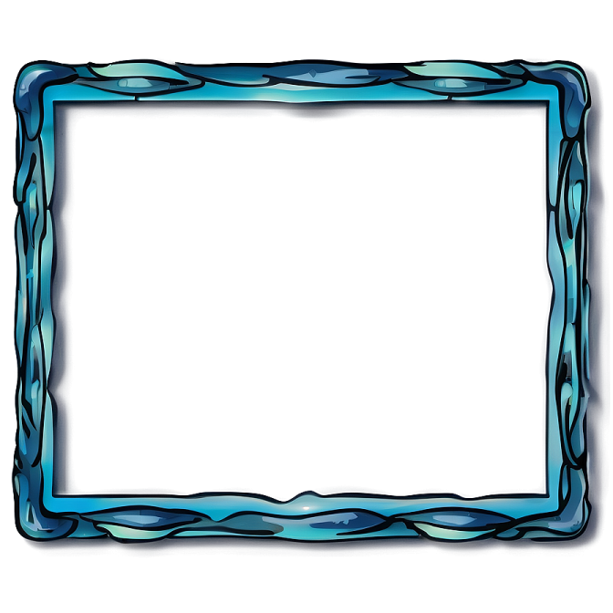 a blue frame on a white background