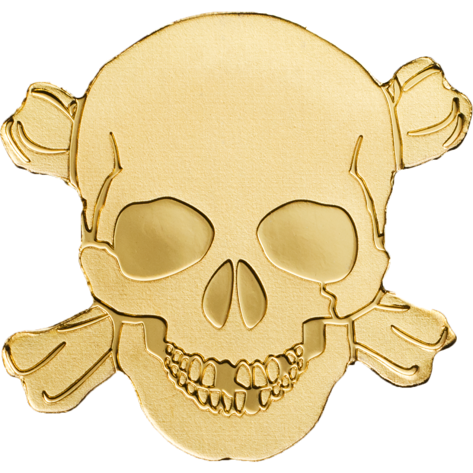 a skull and crossbones on a white background