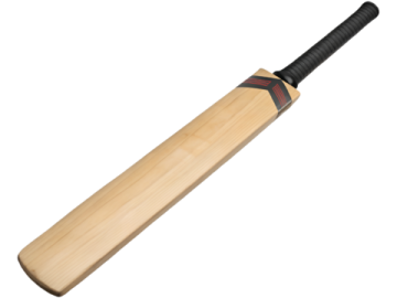 a cricket bat on a white background