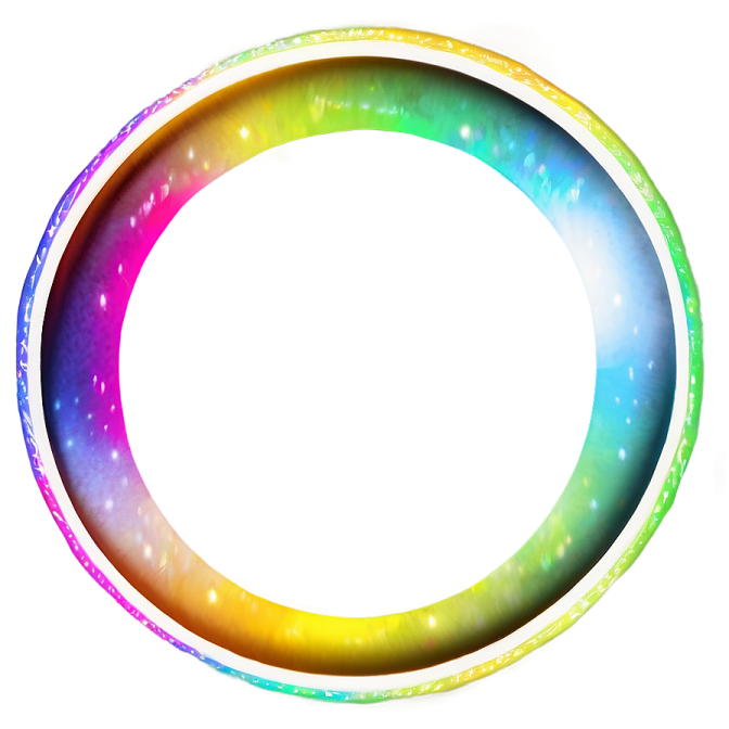 a rainbow colored circle with stars in the middle