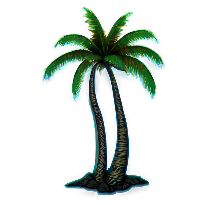 a drawing of a palm tree