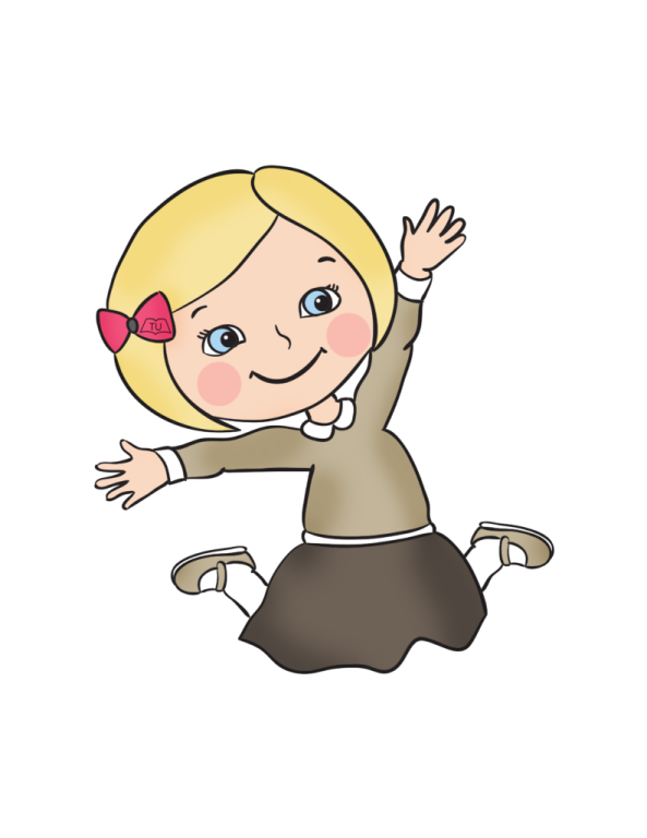 a little girl jumping in the air