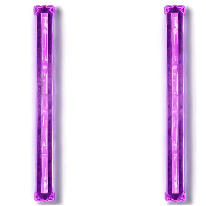 a pair of purple crystals on white background