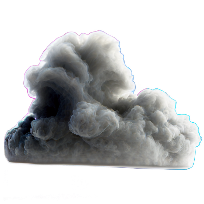 a cloud of smoke on a white background