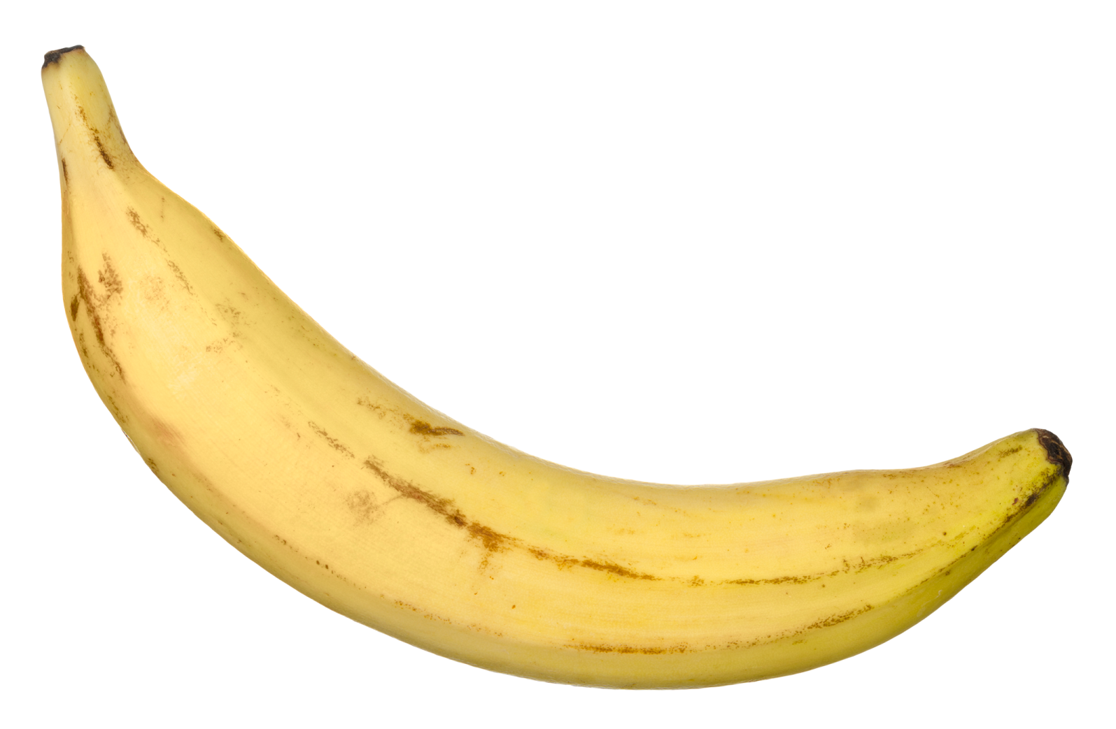 a yellow banana on a white background