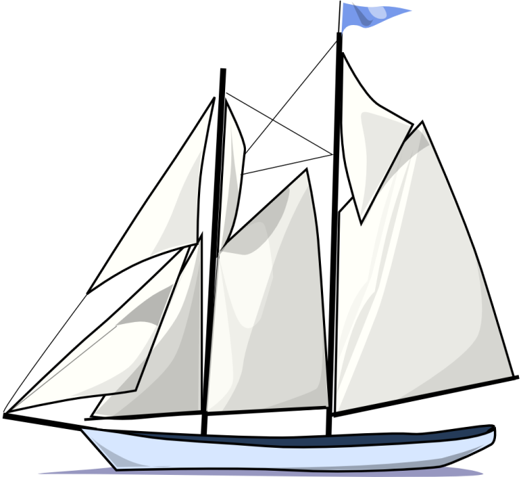 a sail with white sails