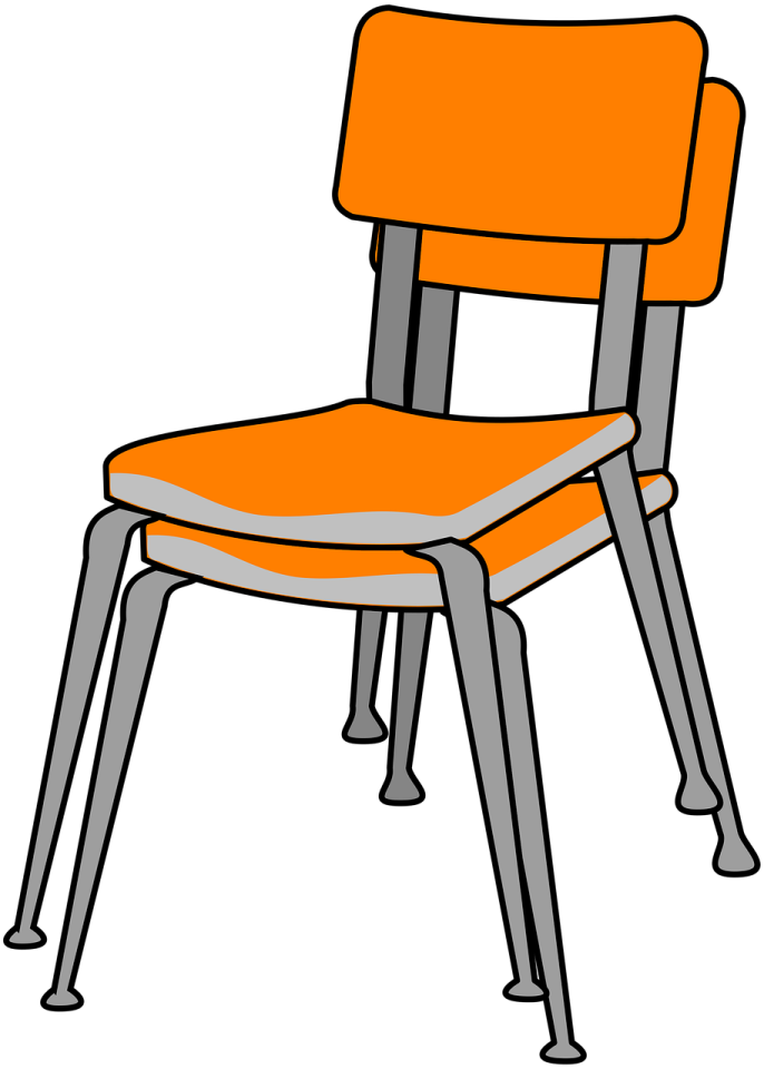 an orange chair